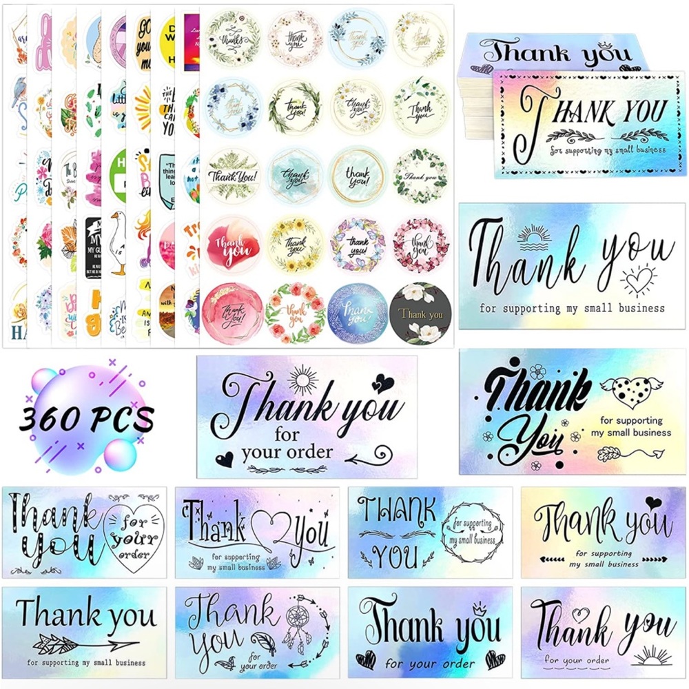 180 Thank You Cards 160 Inspirational Stickers 20 Thank You stickers